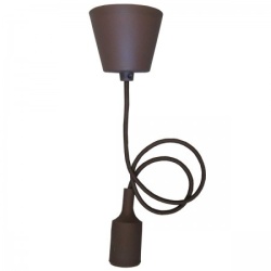 Elit+ silikonska luster visilica sa grlom e27 braon ( EL9724 )