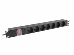 ExeLink Razvodni PDU panel za rack 19 in, sa 7 utičnih mesta, kabl 2m (aluminijum) ( EXE259 )