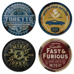 Fanattik Fast & Furious Set of 4 Vintage Style Coasters ( 073039 )