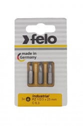 Felo bit Industrial Pozidriv PZ1/PZ2/PZ3 x 25 3 kom u blisteru ( 02193216 ) - Img 2