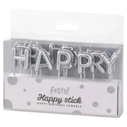 Festa happy stick svećice srebrna happy birthday ( 710106 )