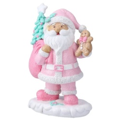 Festa snowelle novogodišnja dekoracija deda mraz pastel 16cm ( 710459 )