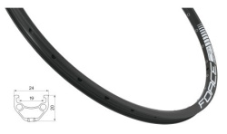 Force felga basic disk 559x19, 36 rupa crna ( 70236 )