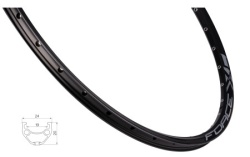 Force felga xc basic 622x19, 32h, crna ( 7024031 )