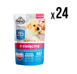 Frendi kesica za mlade pse junior teletina 100g x24 komada ( 5732 )