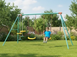 Fun Flip dečija ljuljaška sa dva sedišta i klackalicom 300 x 150 x 180 cm - metalna konstrukcija ( SW-300-4S )