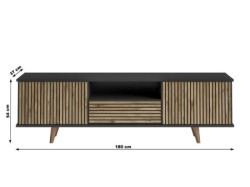 Futrix Tv komoda Latte crno mat - atlantik bor ( 38771 ) -6