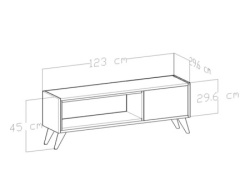 Futrix  Tv komoda Stil antracit - orah ( 38501 ) -2