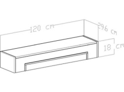 Futrix Tv komoda zidna Galia crni mermer ( 34970 ) -2