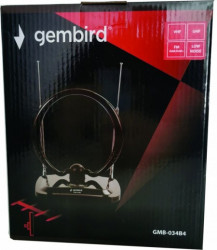 Gembird antena sobna sa pojacalom, UHF/VHF, dobit 20dB, 12V crna GMB-034B4 - Img 2