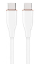 Gembird CC-USB2S-CMCM-1.5M-W  60W Premium silicon Type-C PD charging & data cable, 1.5m, White-2