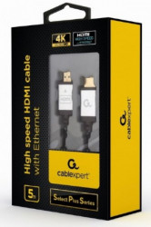 Gembird CCB-HDMIL-5M HDMI kabl, high speed,ethernet support 3D/4K TV "Select Plus Series" blister 5m - Img 2