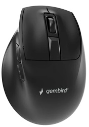 Gembird MUSW3-9B-01 Bežični ergonomski miš sa 9 tastera i tri režima rada,crna,800-2400DPI,BT+USB,1m