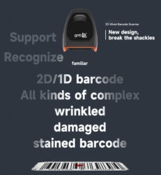  Gembird POS-BS4208S GMB 2d/OCR CMOS barcode scanner, 1MP, wired USB-9