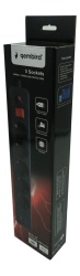 Gembird SPG5-B-10 produzni kabl sa zastitom i 5 uticnica, 5V/3.1A USB-A+C 16A/3500W 3m Black (3G1.5)-7