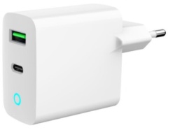  Gembird ta-uc-pdqc20l-w-01 punjac 20w, 2-port (usb-a+usb-c) led, white-4