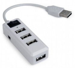 Gembird UHB-U2P4-21 USB2.0 4-port HUB, sa prekidacem, white - Img 2
