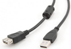 Gembird USB 2.0 a-plug a-socket kabl with ferrite core 1.8m CCF-USB2-AMAF-6 - Img 1