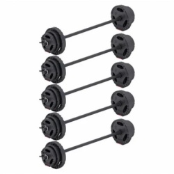 Gorilla Sports 5 plastičnih šipki za aerobik 130 cm + 30 tegova 87,5 kg ( 101086-00019-0136 )