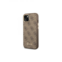 Guess Futrola za iPhone 14 Brown Metal Outline Script ( GSM167558 ) - Img 1