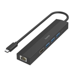 Hama 4047443505484 Usb-c hub, 6 portova, 3 x usb-a, usb-c, hdmi?, lan  ( 200144 )-1