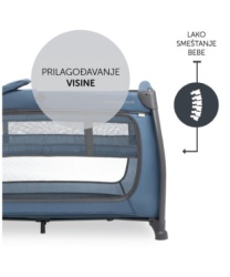 Hauck prenosivi krevetac play n relax center, blue ( A083273 )-4