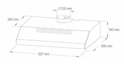 Home - tornado 60cm beli 200m3/h kpe6020w aspirator (Napa)