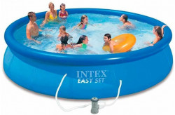 Intex Easy Pool okrugli bazen na naduvavanje + filter pumpa 457x84 cm ( 28158 ) - Img 1