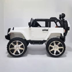 Jeep 2 sa plastičnim sedištem 4x4 pogon + mod za ljuljanje - Beli - Img 9