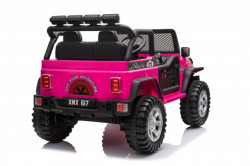 Jeep BROTHERS Auto na akumulator sa dva pogona i kožnim sedištem - Pink - Img 7