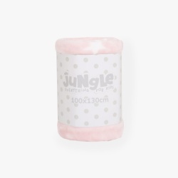 Jungle Bebi ćebe zvezdica roze 100x130cm ( 31001749 )