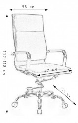 Kancelarijska stolica BOB HB od eko kože - Crna - Img 8