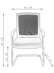 Kancelarijska stolica FA-6066 od mesh platna - Crna - Img 7