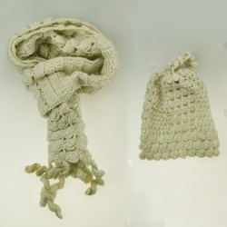 Kapa i šal ženski-crni C07010