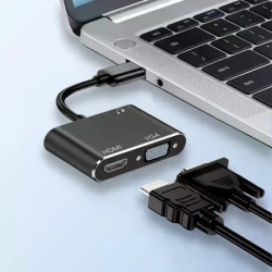 Kettz konvertor kt-u2hv055 usb 3.0 m. na hdmi + vga + aux 3.5mm ( 11-302 )
