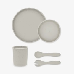 Kikka Boo Silikonski set za hranjenje 5 delova Platinum Sand ( KKB52002 )