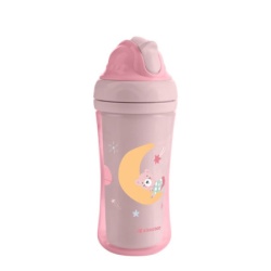 Kikka Boo Šolja sa slamkom Moony Me 220ml Pink ( KKB31079 )-1