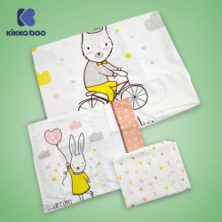 KikkaBoo posteljina sa ogradicom 6 pcs 60/120 Rabbits in Love ( KKB61076 ) - Img 2