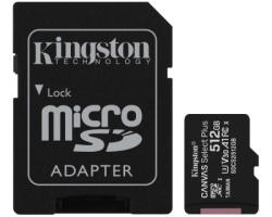 Kingston A1 MicroSDXC 512GB 100R class 10 SDCS2/512GB + adapter-1