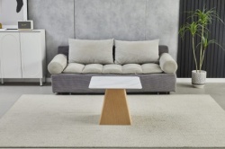 Klub sto CT 6050 Bela keramička ploča/Drvo metalno postolje 800x800x430mm ( 800-616 )