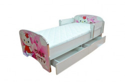 Krevet za decu Pink Kitty sa dve fioke 160*80 cm - model 803 - Img 2