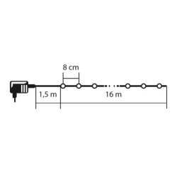 Lampice za jelku sa 200 hladno belih LED dioda   ( KII200/WH )-3