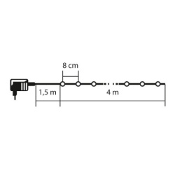 Lampice za jelku sa 50 hladno belih LED dioda   ( KII50/WH )-2