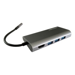 Lc power lc-hub-c-multi-5 usb type c hub card reader, charging, rj45, hdmi anthracite/black Usb ( 21472 )