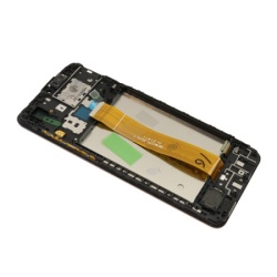 Lcd za samsung a022 galaxy a02 + touchscreen + frame black full org eu (gh82-25250a) ( LCD9179 )-2