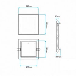 LED ugradna panel lampa 18W dnevno svetlo ( M18UK/W ) - Img 3