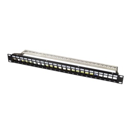 Logilink 19' patch panel 1u, 24, prazan, sa nosačem kabla I uzemljenjem ( 6611 )
