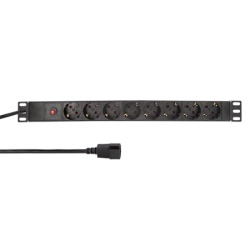 Logilink PDU 8 x šuko CEE 7/3 , konektor C14, prenaponska zaštita ( 5527 )-1