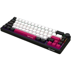 Lorgar Wireless mechanical gaming keyboard Pro, 2.4 GHz, Backlight, Toxic Purple switches, black red white ( LRG-KBP70MW-BK-US ) -2