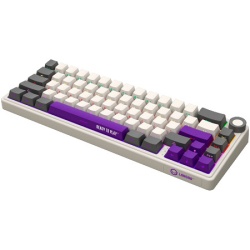 Lorgar Wireless mechanical gaming keyboard Pro, 2.4 GHz, Toxic Purple switches, beige grey purple ( LRG-KBP70MW-RT-US ) -2